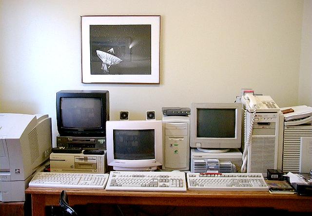 Desktop layout of computers