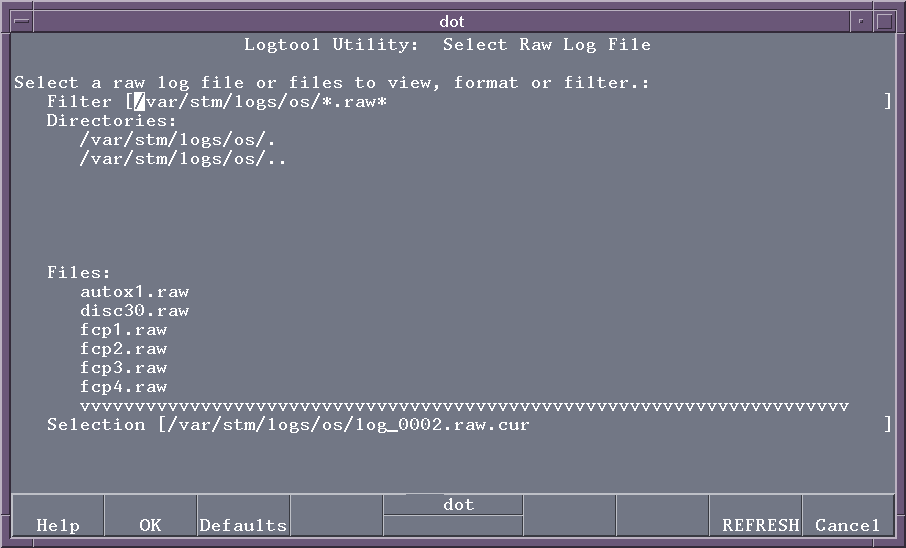 Selecting a raw log (mstm),10K