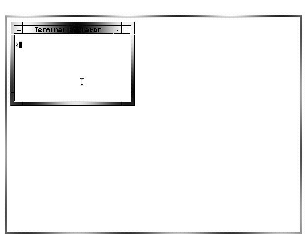 [The Default X Environment: `mwm' and One Window]