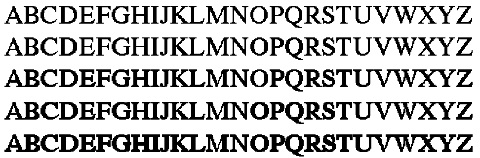 [The Same Font at Increasing Weights]