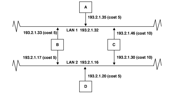 Cost Configuration Example