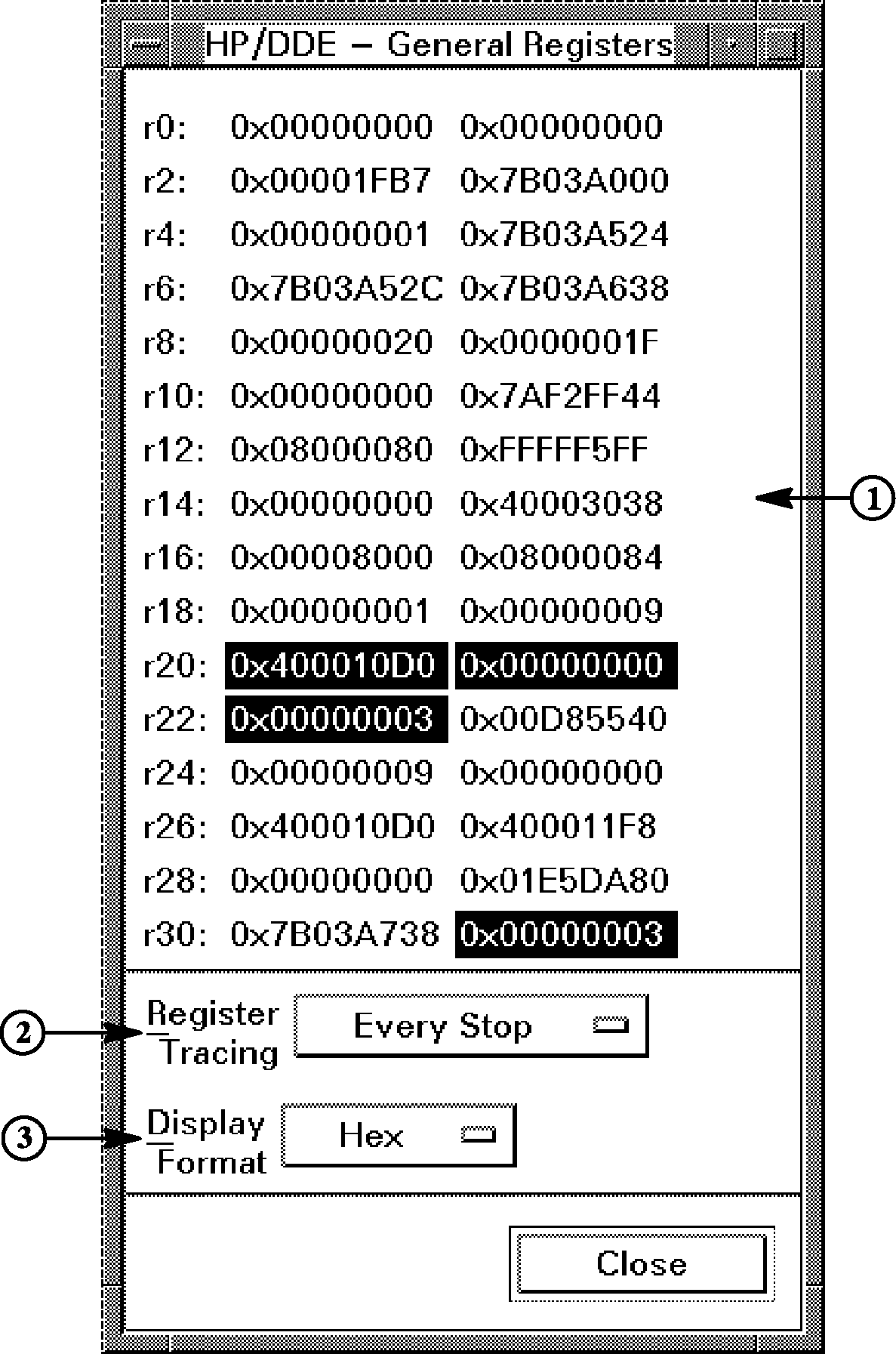 [Show Registers Dialog Box (General)]