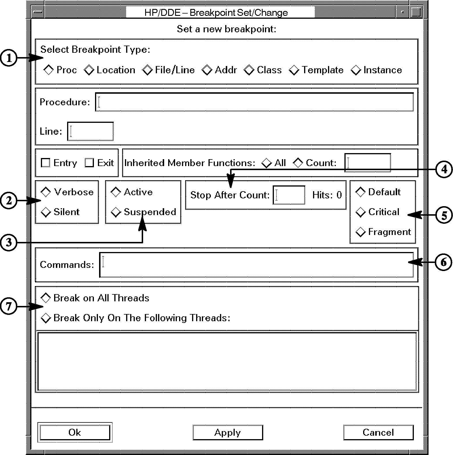 [The Breakpoint Set/Change Dialog Box]