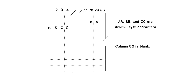 HP DBCS Character Spanning Rows