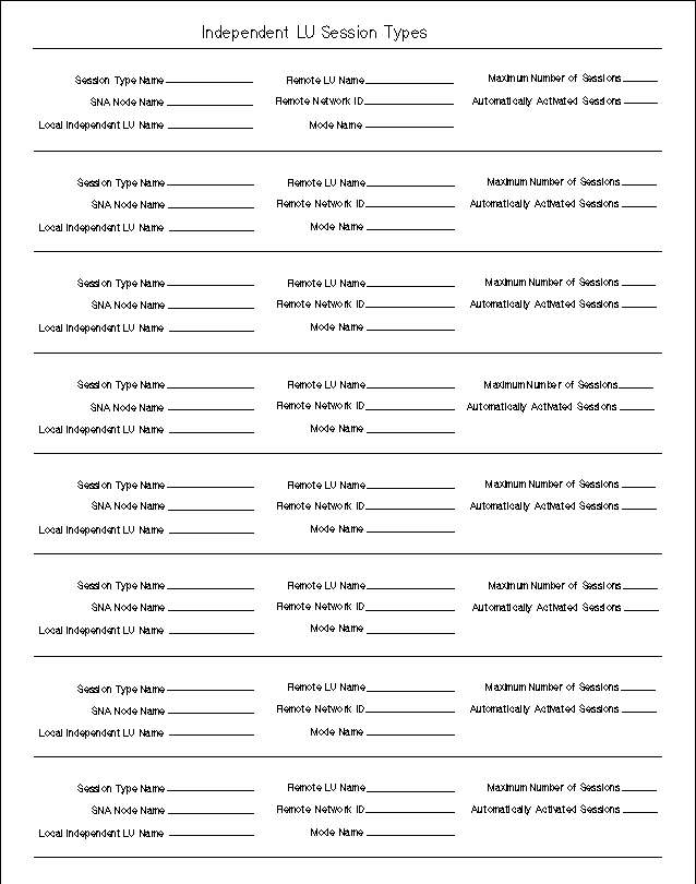 Independent LU Session Types Worksheet