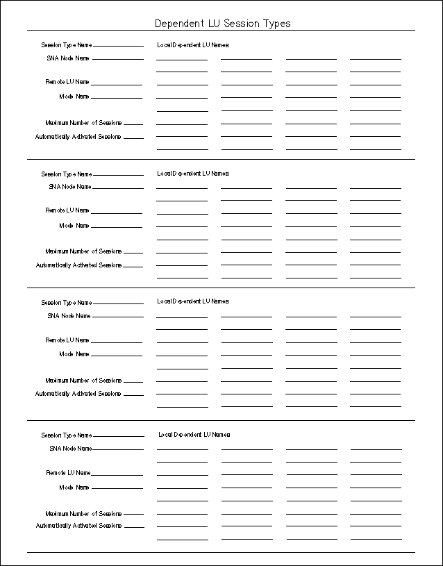 Dependent LU Session Types Worksheet