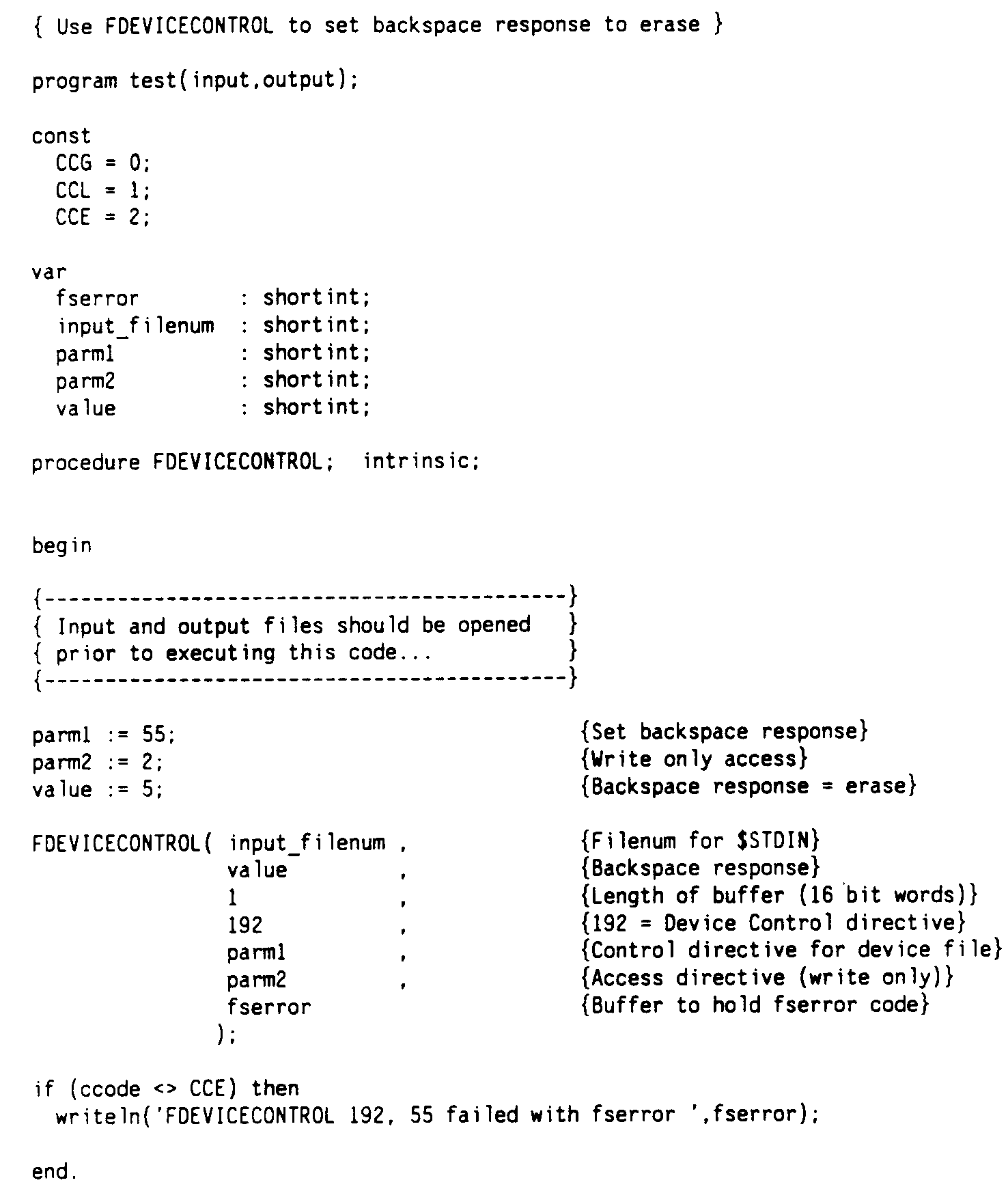 Setting Backspace Response