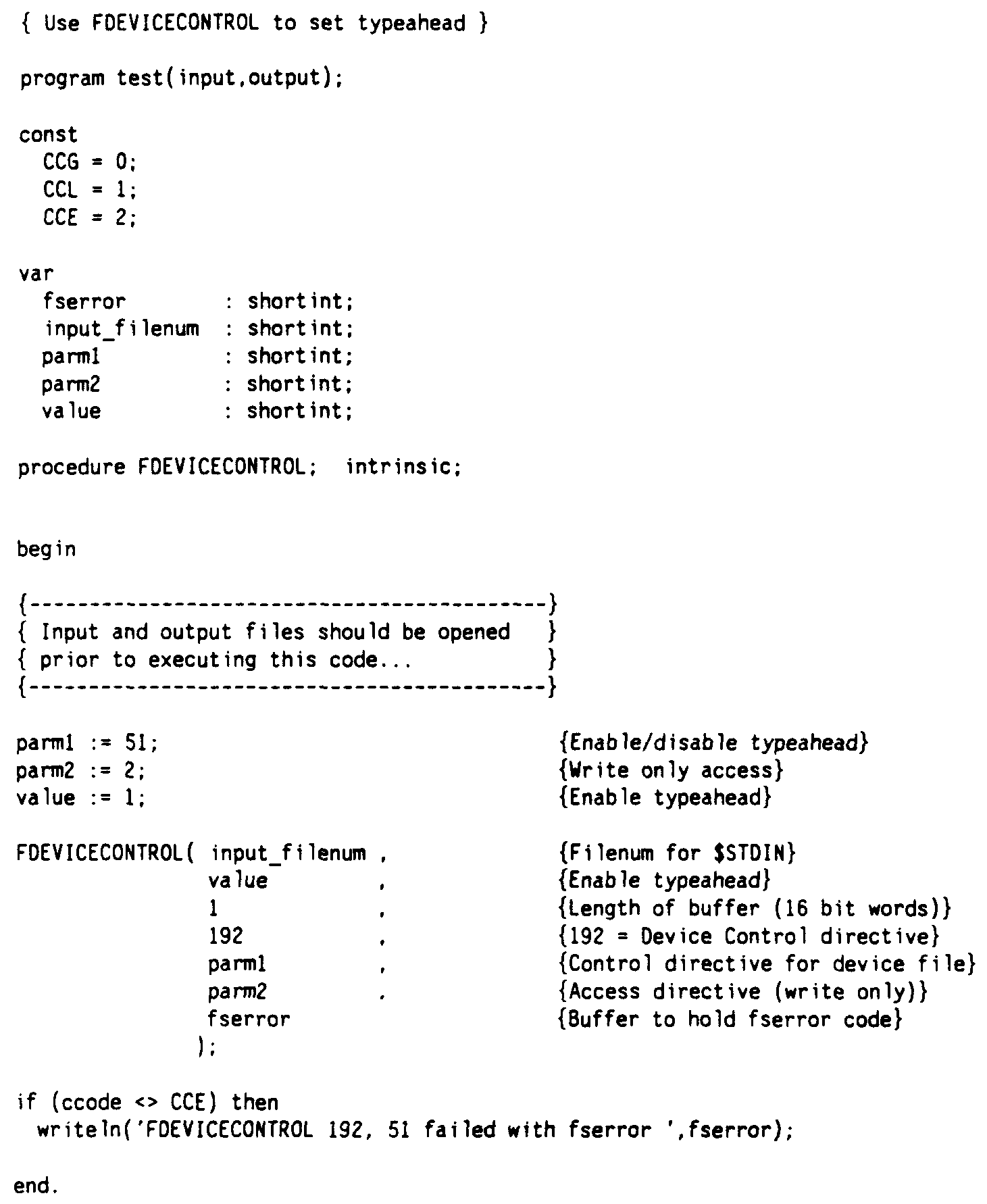 Program Fragment to Bypass Buffer