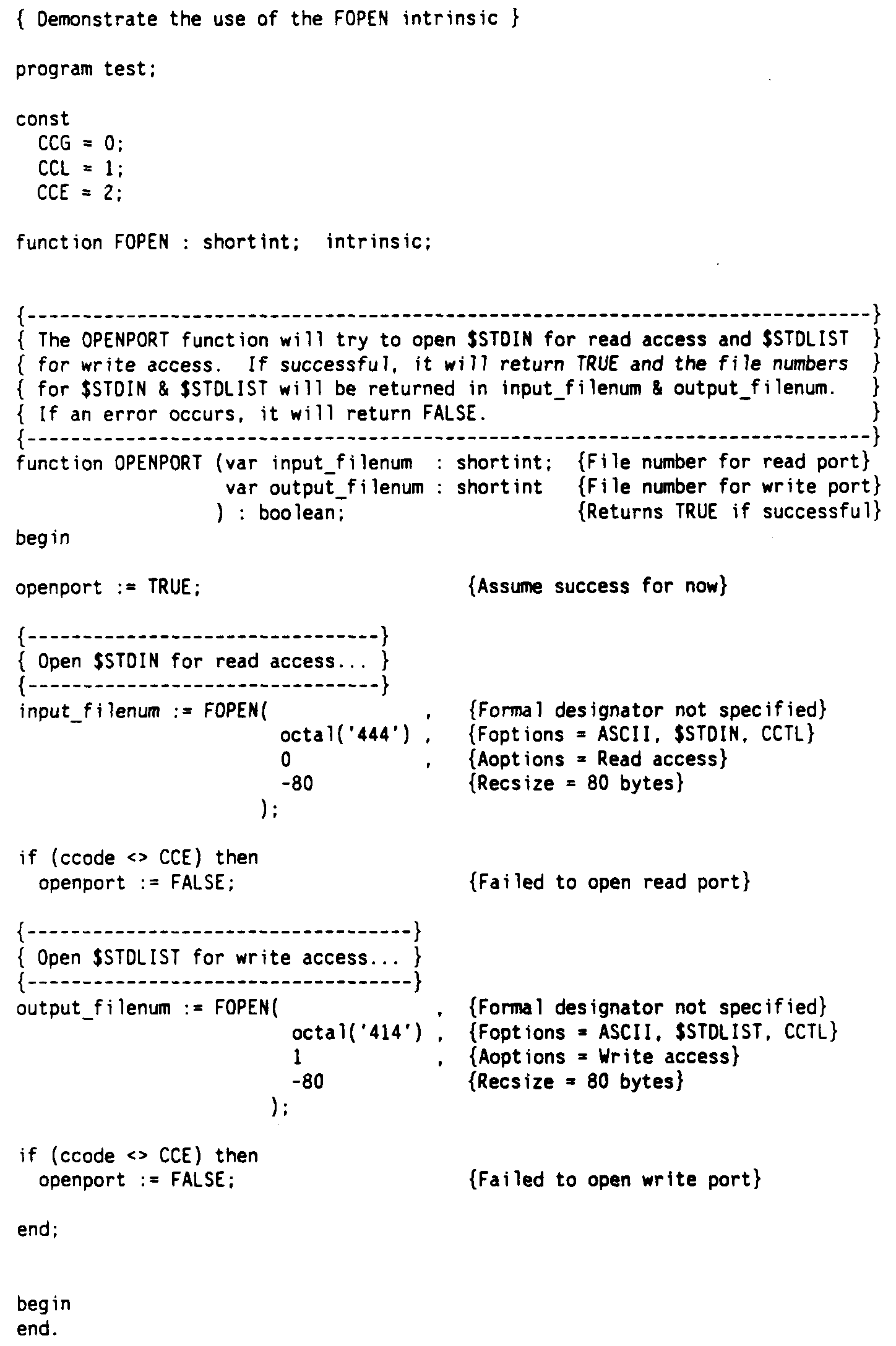 Opening a Read Port and a Write Port