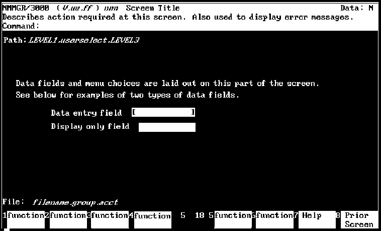 Common Screen Elements