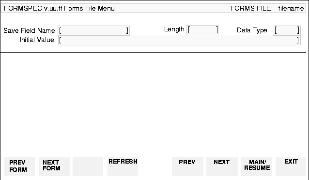 Save Field Menu