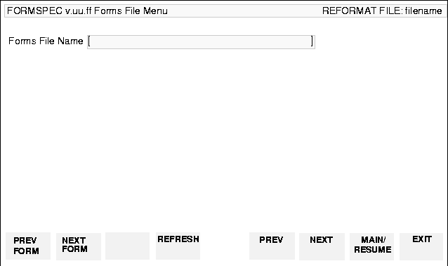 Forms File Menu