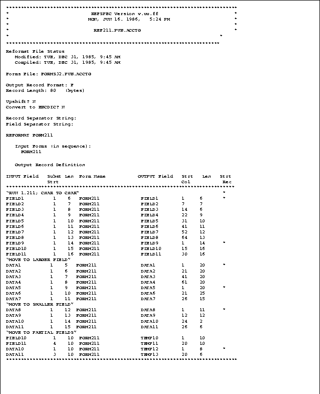 Reformat Listing