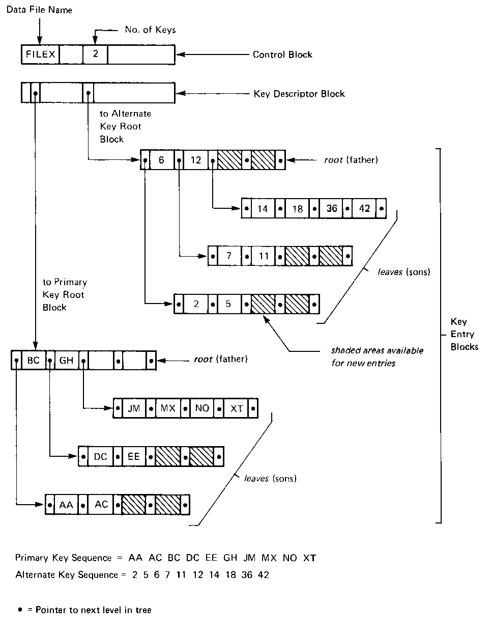 [KSAM Key File Structure With Two Keys]