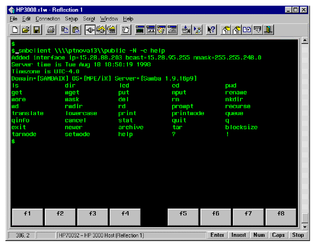 smbclient for MPE/iX (2)