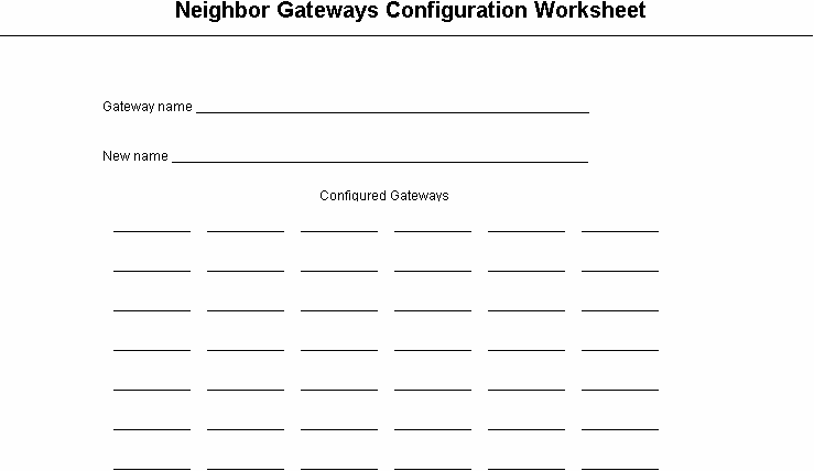 [Neighbor Gateway Configuration]