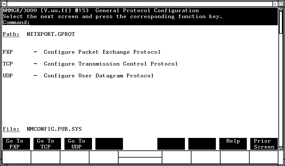 [General Protocol Configuration Screen]