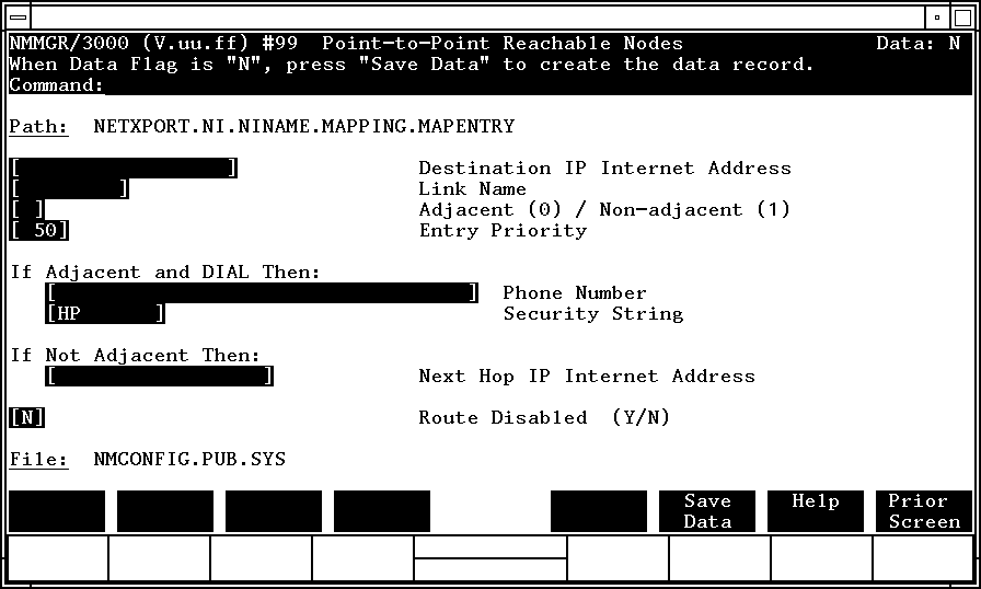 [Point-to-Point Reachable Nodes Screen]