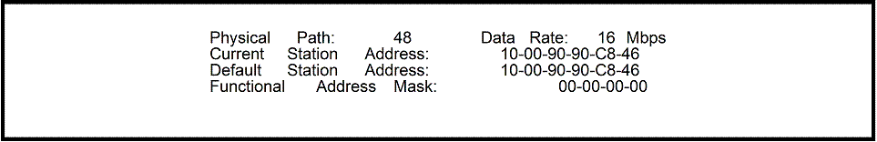 [IEEE 802.5 CONFIGURATION Parameter Output]