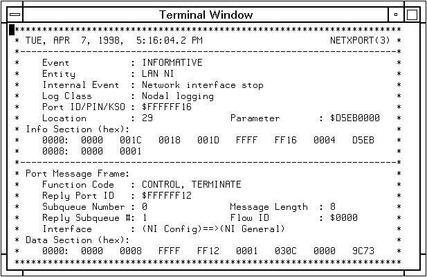 A Formatted Log Record