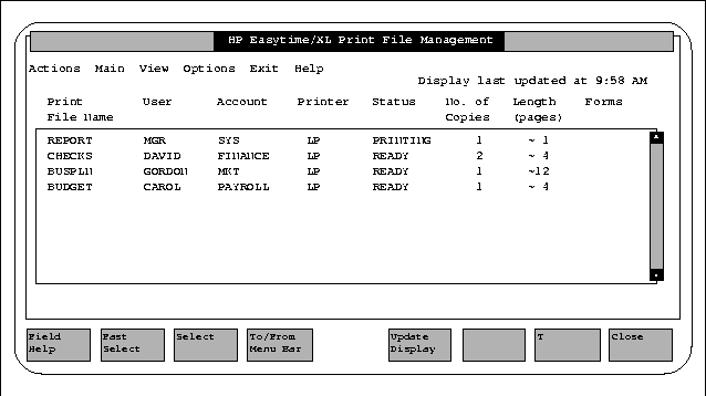 Print File Management