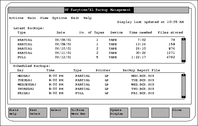 Backup Management