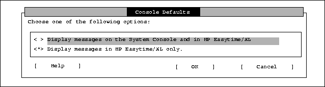 Console Defaults
