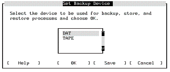 [Set Backup Device]