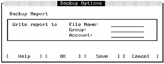 [Set Backup Options]