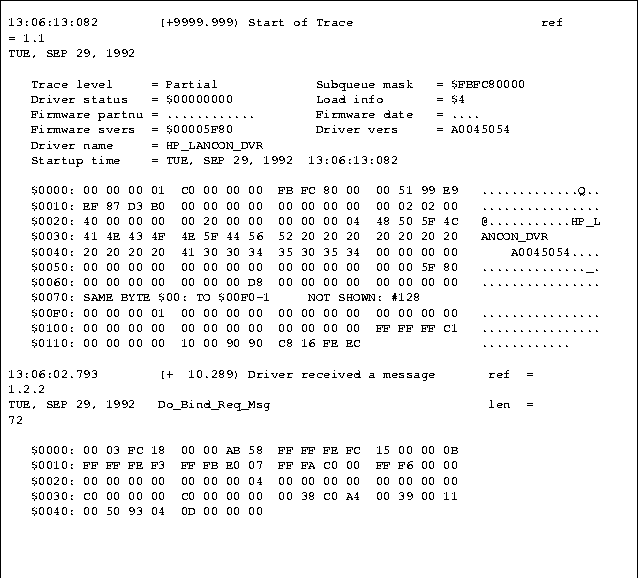 [TR Link Tracing Record Format Example]