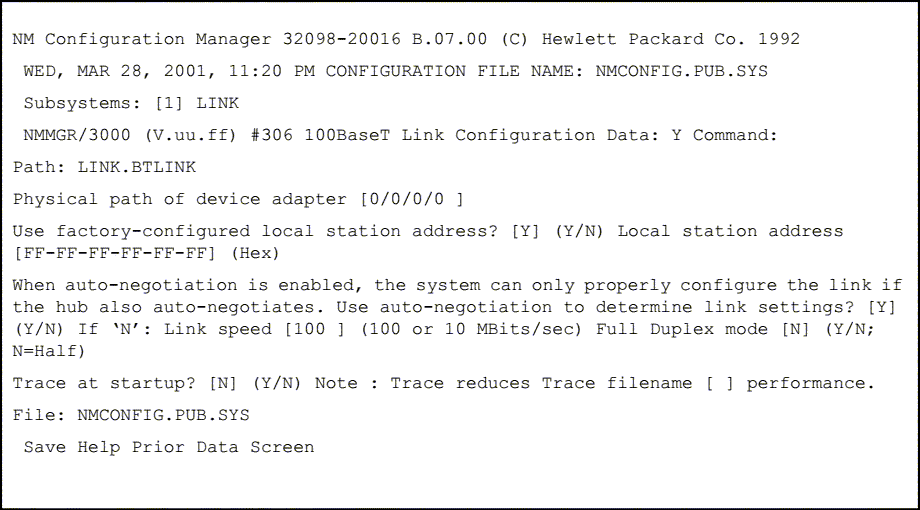 [Print Data Output Example]