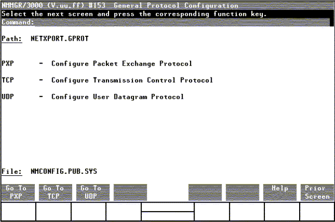 [General Protocol Configuration Screen]