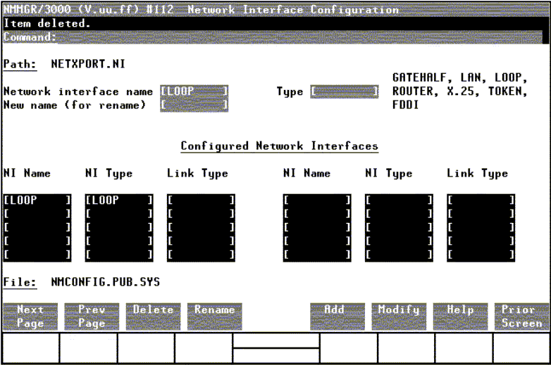 [Network Interface Configuration]