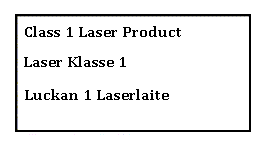 [Class 1 Laser Label]