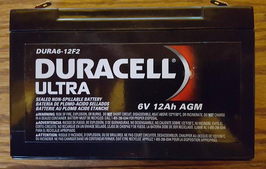 Duracell 6V 12Ah AGM